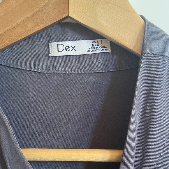Dex Stylish Moto-Jacket with Asymmetrical Zip in Charcoal - Picture 2 of 8
